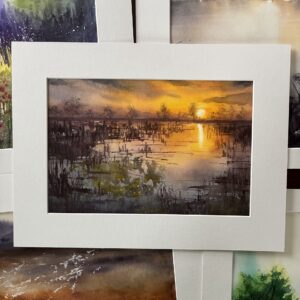 zachód nad rozlewiskiem