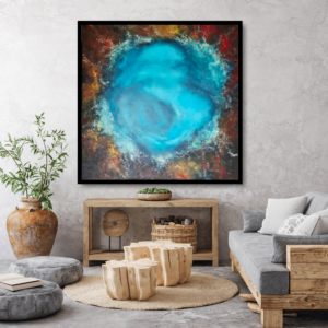 abstrakcja amber 90x60 cm