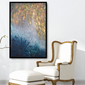 abstrakcja amber 90x60 cm