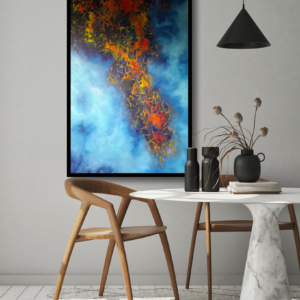 abstrakcja amber 90x60 cm